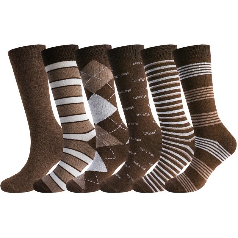 Vintage Fashion Enthusiasts - 6 Pares de Meias Vintage Marrom