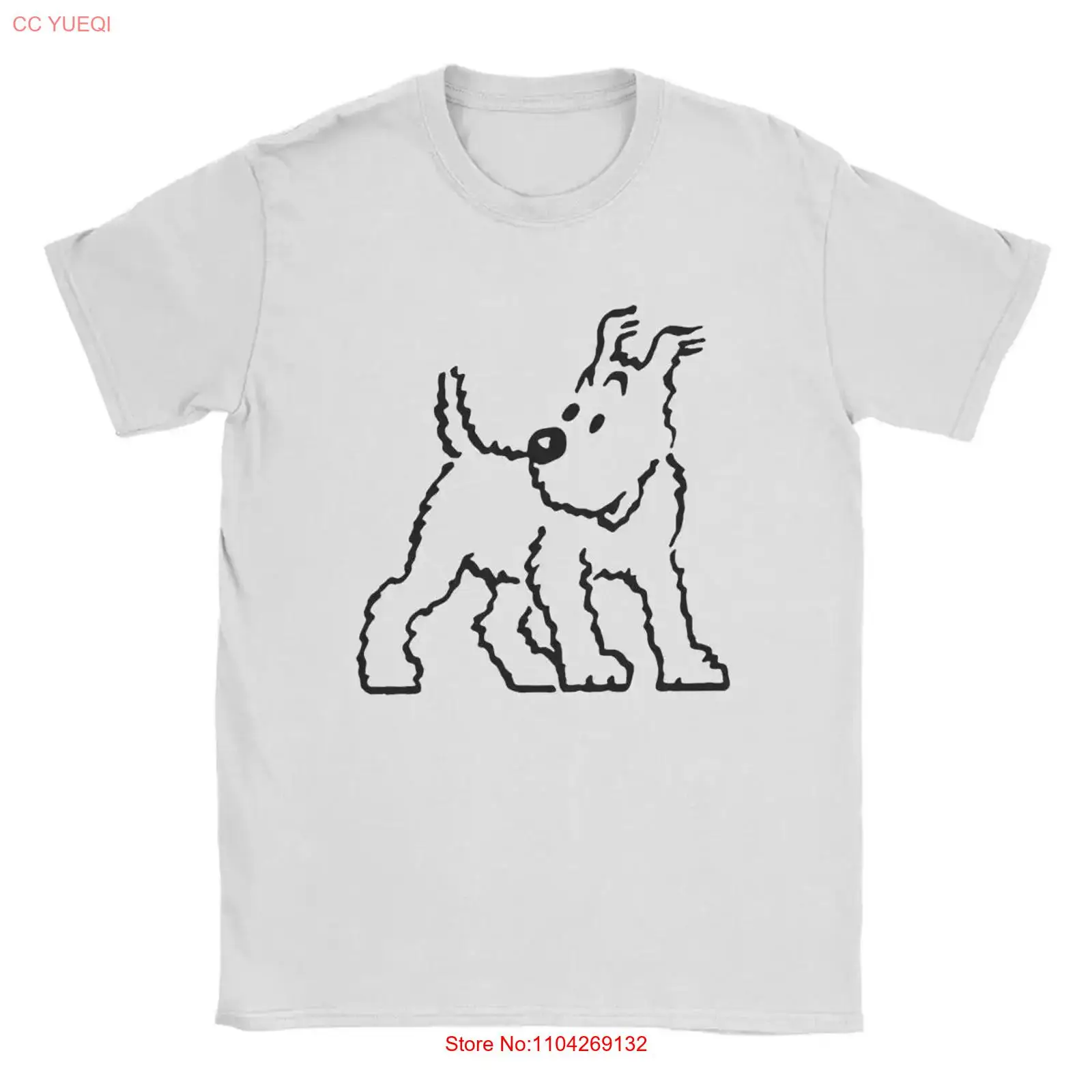 Vintage Fashion Jersey - Camiseta Masculina Snowy Dog Captain Haddock